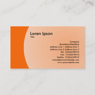 Carte De Visite Conception d'arc - orange