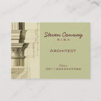 Carte De Visite Conception d'architecture gothique de ~