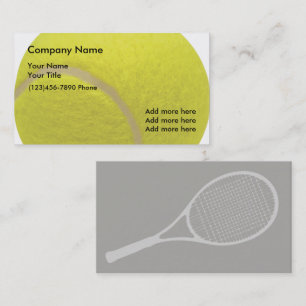Carte De Visite Conception de balle de tennis