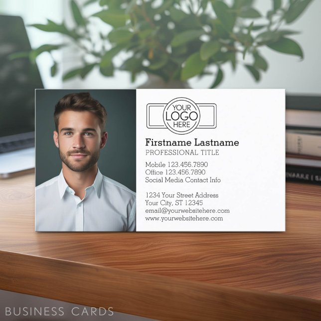 Carte De Visite Conception de base avec logo et photo (Classic Business Card Design with a Photo)