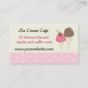 Carte De Visite Conception de café de glace