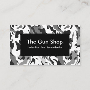 Carte De Visite Conception de camouflage pour magasin d'armes