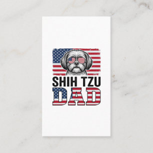 Carte De Visite Conception de chemise pour chien patriotique père