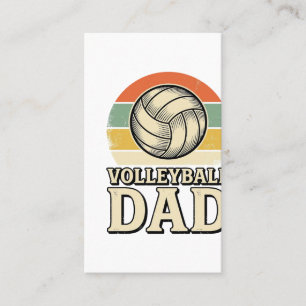 Carte De Visite Conception de chemise rétro pour papa de volleybal