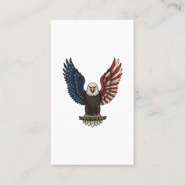 Carte De Visite Conception de chemise vectorielle aigle patriotiqu (Devant)