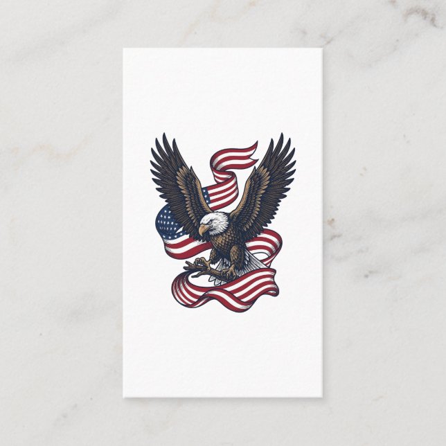 Carte De Visite Conception de chemise vectorielle aigle patriotiqu (Devant)