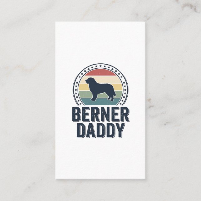 Carte De Visite Conception de chemise vectorielle Berner Daddy Vin (Devant)