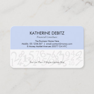 Carte De Visite Conception de chiffres financiers créatifs