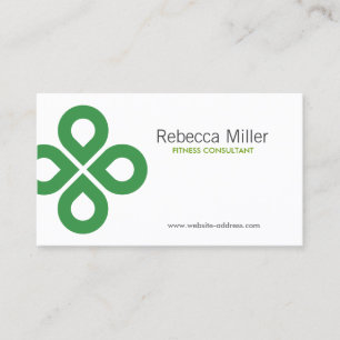 CARTE DE VISITE CONCEPTION DE CLOVER EN VERT