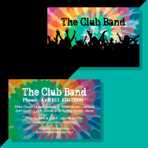 Carte De Visite Conception de club de foule cool de groupe de musi