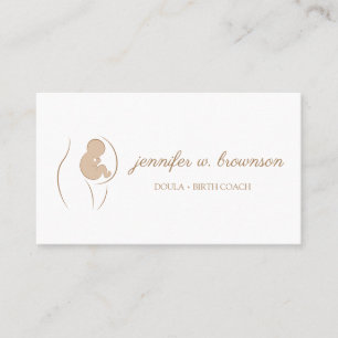 Carte De Visite Conception de coach de naissance Doula avec femme