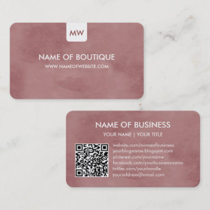 Carte De Visite Conception de code QR pour boutique mauve
