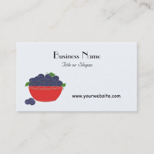 Carte De Visite Conception de fruits de myrtille