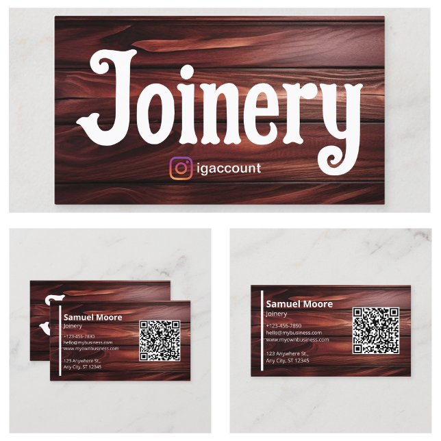 Carte De Visite Conception de gabarits de menuiserie Menuisier bri (Joinery Templates Design Woodwork Handyman Business Card
)