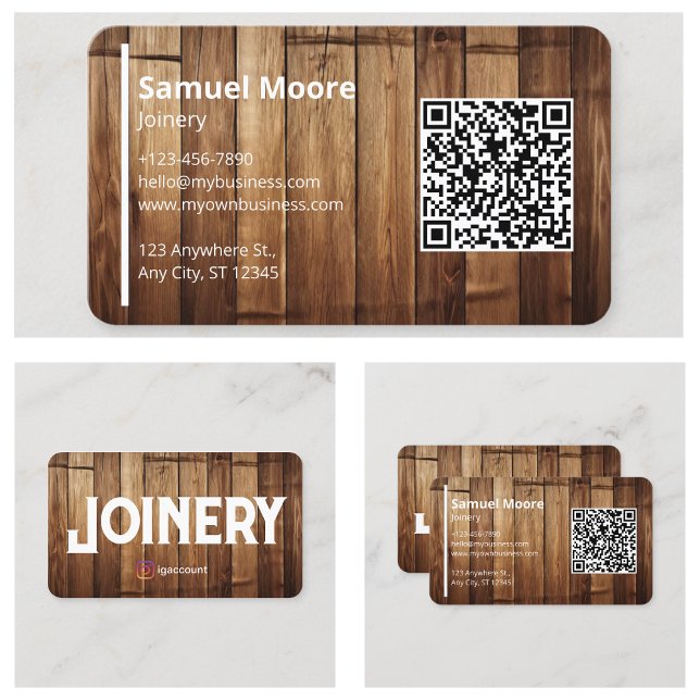 Carte De Visite Conception de gabarits de menuiserie pour les trav (Joinery Templates Design Woodworkers Business Card
)