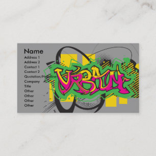 Carte De Visite conception de graffiti urbain