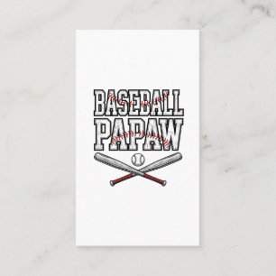 Carte De Visite Conception de gravure vintage Papaw baseball_1