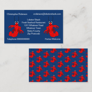Carte De Visite Conception de homard