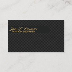 Carte De Visite Conception de Jacquard (noir)