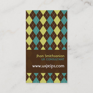 Carte De Visite Conception de Jacquard rétro