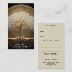 Carte De Visite Conception de l'Arbre de Lumière Éternelle Arbre