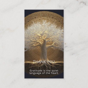 Carte De Visite Conception de l'Arbre de Lumière Éternelle   Arbre