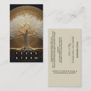 Carte De Visite Conception de l'Arbre de Lumière Éternelle Arbre