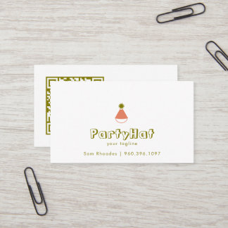 Carte De Visite Conception de logo de chapeau de fête Anniversaire