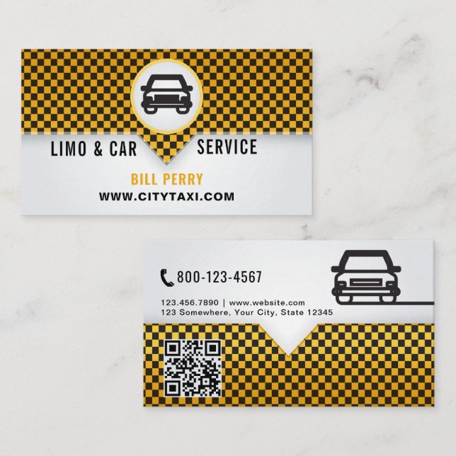 Carte De Visite Conception de logo pour service de limousine et de (Devant / Derrière)