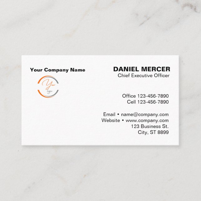 Carte De Visite Conception de logo professionnel moderne (Devant)