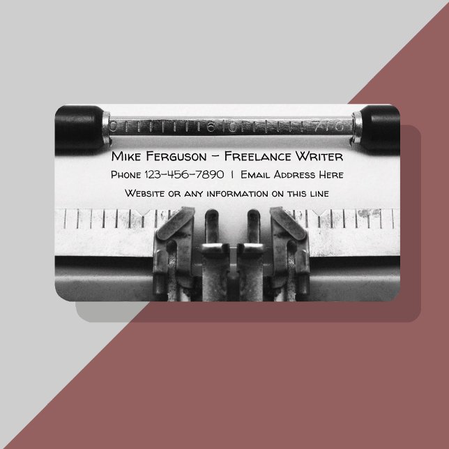 Carte De Visite Conception de machine à écrire intelligente pour é (Créateur téléchargé)
