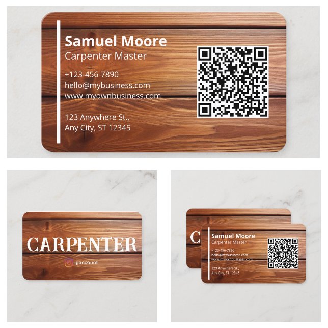 Carte De Visite Conception de Maître Charpentier (Master Carpenter Design Business Card
)