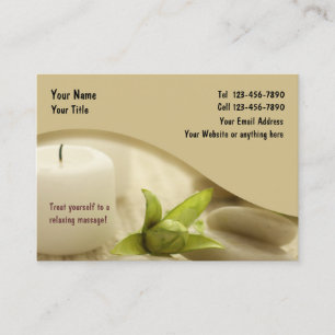 Carte De Visite Conception de Massage Zen