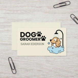 Carte De Visite Conception de mât de chien mignon, élevage de chie