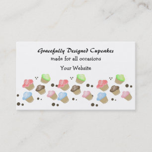 Carte De Visite Conception de mini cupcakes mignons