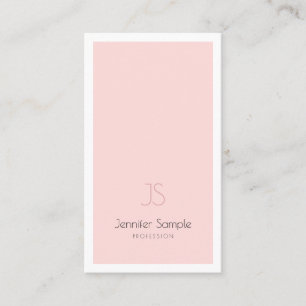 Carte De Visite Conception de monogramme élégant Luxe simple éléga