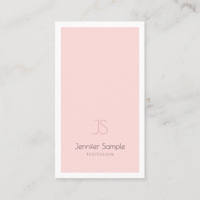 Carte De Visite Conception de monogramme élégant Luxe simple éléga (Devant)