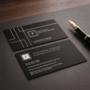 Carte De Visite Conception de monogramme minimaliste géométrique n