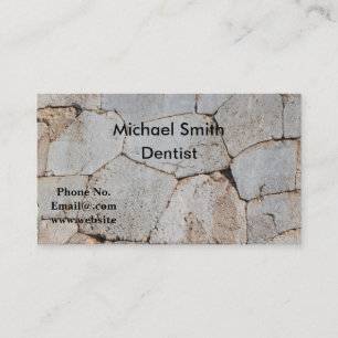 Carte De Visite Conception de mur en pierre de dentiste