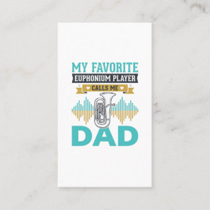 Carte De Visite Conception de musique vintage de papa euphonium dr