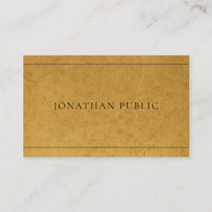 Carte De Visite Conception de papier kraft moderne sophistiquée