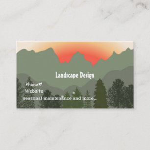 Carte De Visite Conception de Paysage au Lever du Soleil