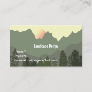 Carte De Visite Conception de paysages et entretien