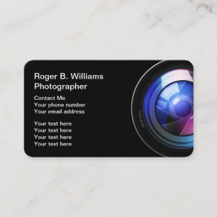 Carte De Visite Conception de photographe moderne