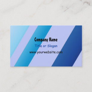 Carte De Visite Conception de rayure bleue chic
