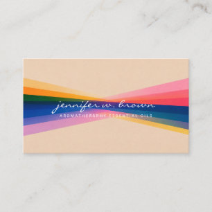 Carte De Visite Conception de rayures spectrales dégradé multicolo