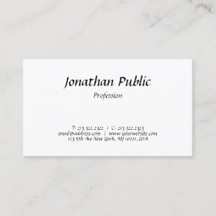 Carte De Visite Conception de script tendance simple chic moderne