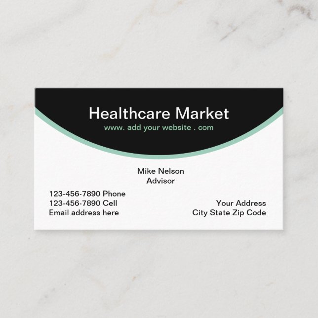 Carte De Visite Conception de services de soins de santé (Devant)