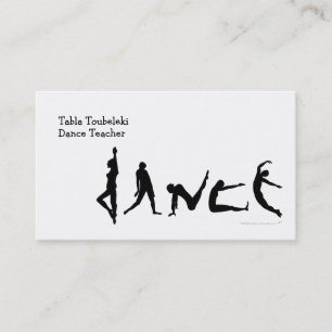 Carte De Visite Conception de silhouette de danse de danse
