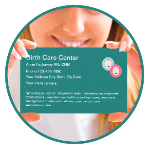 Carte De Visite Conception de soins de naissance par une sage-femm